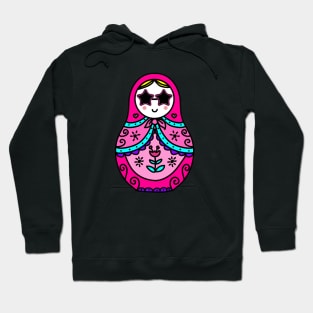 pink Russian Doll cute sunglasses star Hoodie